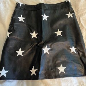 Nasty Gal Star Faux Leather Skirt